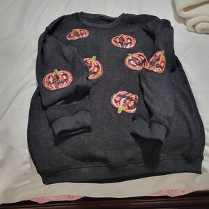 Black Pumpkin Cord Sweatshirt
